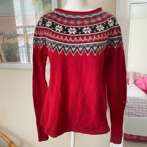 Skhoop Fair Isle Lambswool Sweater in Women’s Medium